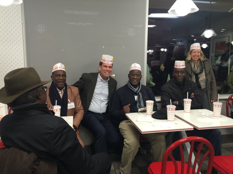 Mackay Hosting Malian Senior Officials to In-N-Out Burger in Monterey, California, January 2018