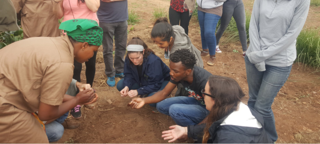 Kroc students learn from women growers and Question Coffee’s chief barista about the traditional methods used to ensure quality coffee. 