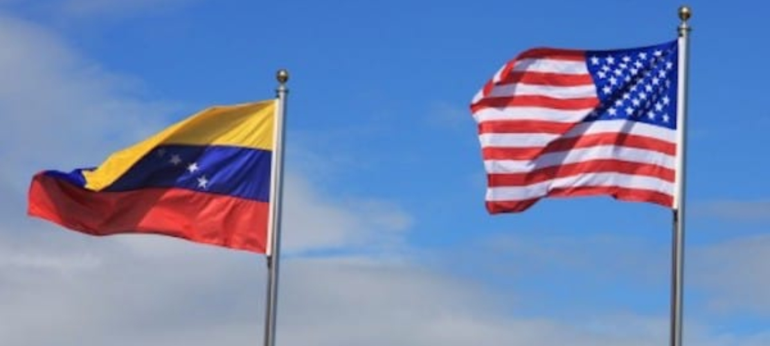Venezuela and American Flags