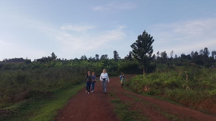 Sunset walk in Rwanda